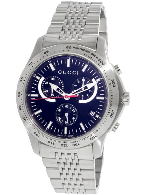 gucci silver watch mens|stainless steel silver gucci watch.